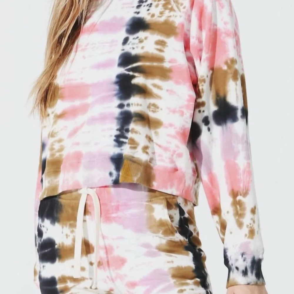 Electric & Rose Ronan Pullover In Chakra Tie-Dye Sweatshirt